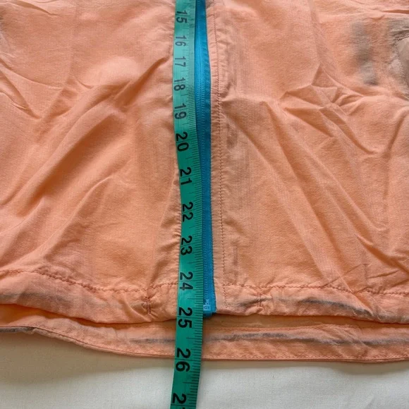 🧡 Little Donkey Andy Lightweight Windbreaker Jacket Peach Blue Zip Medium 🧡 - Picture 11 of 13